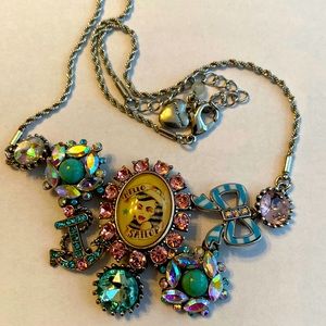 Used Betsey Johnson Hello sailor necklace.